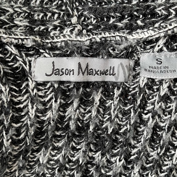 Jason Maxwell Striped Open Front Cardigan Pockets - Picture 8 of 9